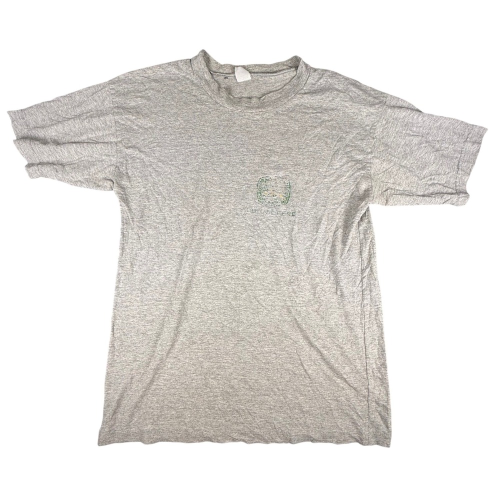 Vintage John Deere T Shirt Mens Small Gray Graphic Short Sleeve Farm Tractor Tee